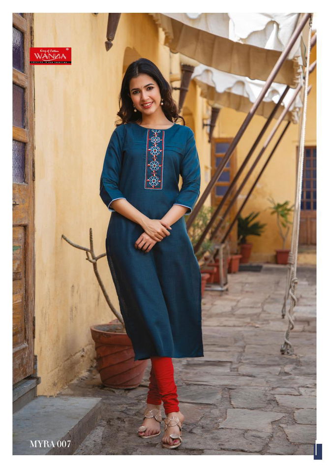 Wanna Mayra Latest Designer Casual Wear Rayon Fancy Kurti Collection